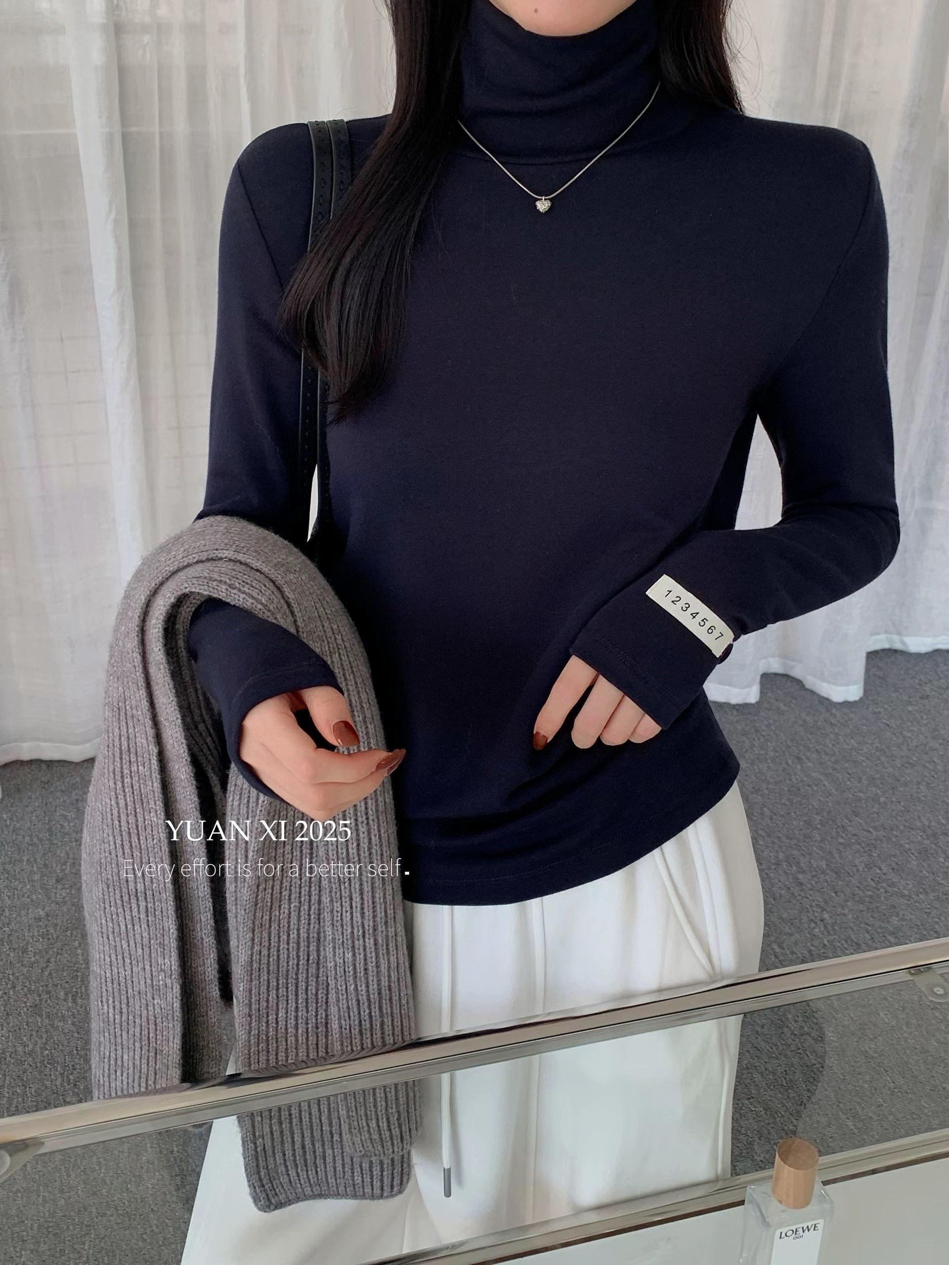 元熙6223-2秋冬加绒高领软糯长袖T恤女 百搭弹力弹堆领打底衫上衣,女装/女士精品,T恤,淘宝优惠券,粉丝福利购,淘宝优惠卷