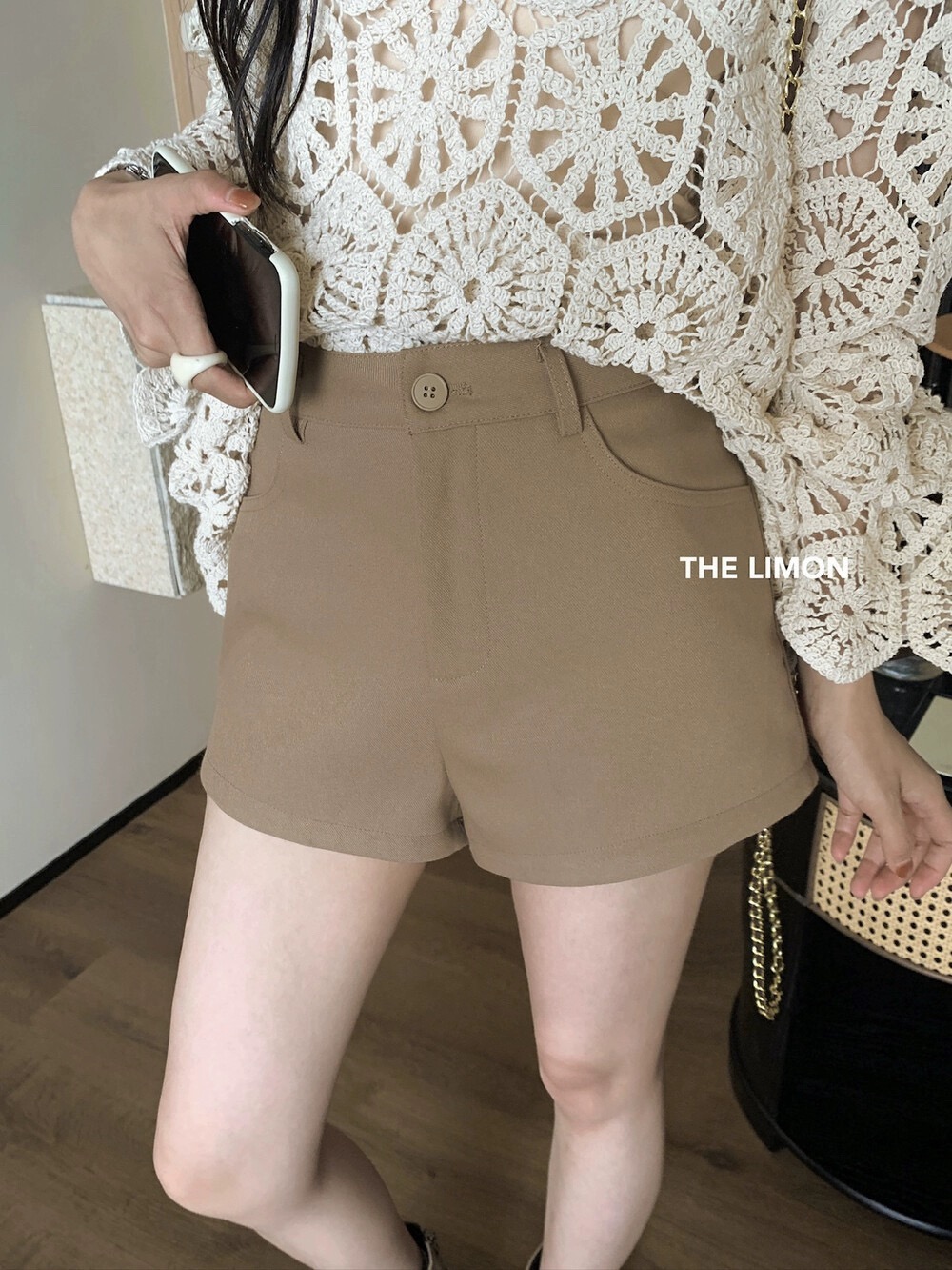 柠檬绿茶9090高腰显瘦休闲短裤子女直筒遮胯显腿长西装修身热裤秋