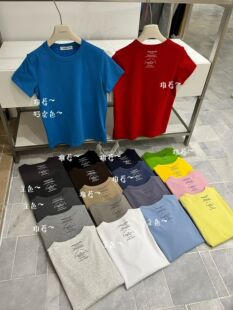 元熙6069春夏新款简约百搭纯色显瘦圆领短袖T恤女宽松休闲上衣潮