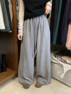 想象SAILORMOON宽松休闲慵懒糯米裤女松紧腰加厚阔腿长裤子70679