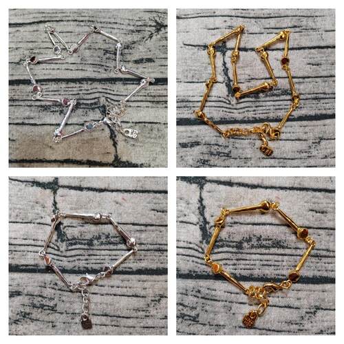 UNOde50素链轻奢竹节链情侣项链