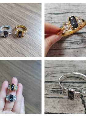 UNOde50天然宝石级灰白水晶戒指