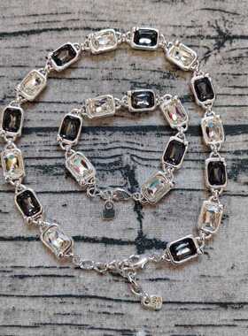 UNOde50灰黑水晶高级choker项链