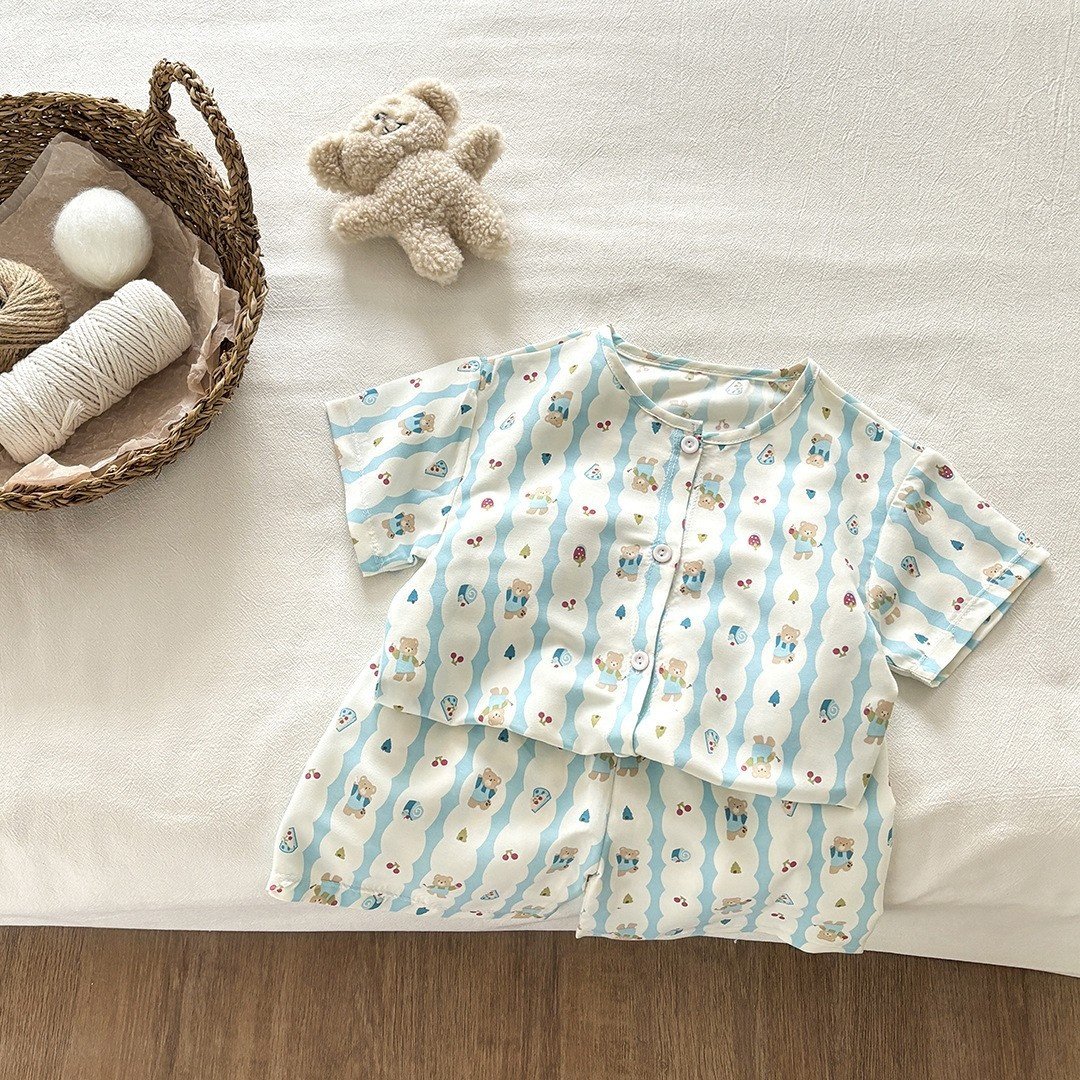 男女童夏季2025薄款宽松家居服短袖套装宝宝印花空调装宝宝套装,童装/婴儿装/亲子装,儿童运动套装,淘宝优惠券,粉丝福利购,淘宝优惠卷