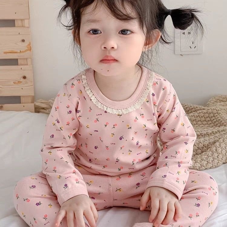 儿童睡衣套装宝宝秋衣秋裤春秋冬女孩2024新款舒适保暖女童家居服