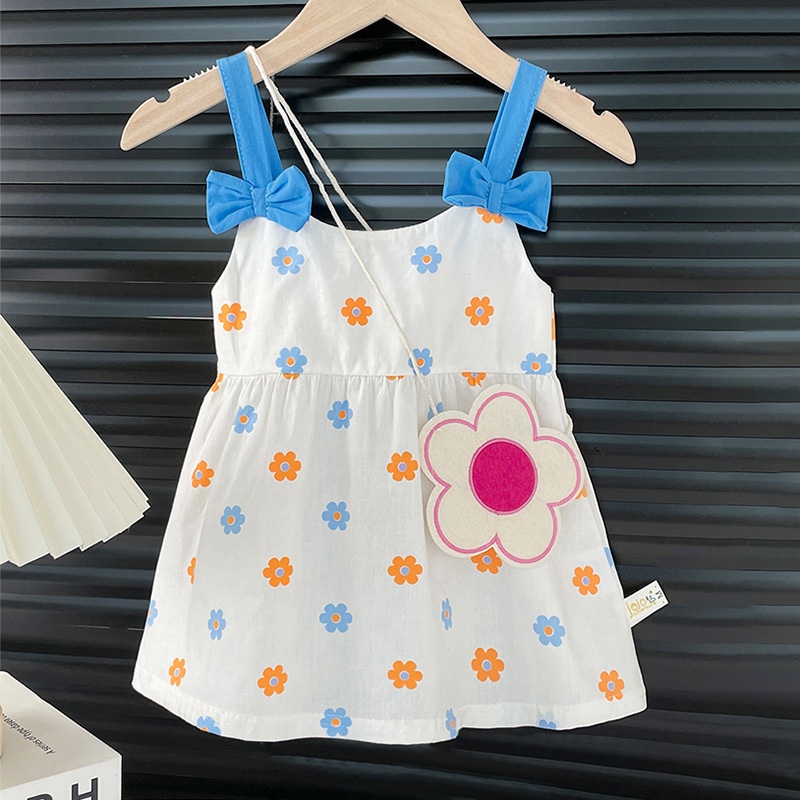 女童夏季连衣裙新款婴儿宝宝小童夏天百搭公主吊带裙子儿童背心裙