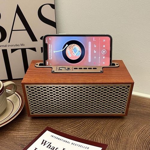 复古木质蓝牙音箱生日礼物