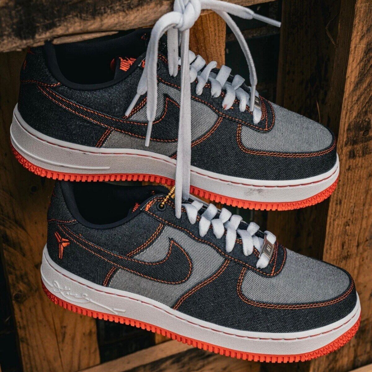 Kobe Bryant x Nike AF 1 耐克科比空军一号蓝灰牛仔拼接休闲板鞋