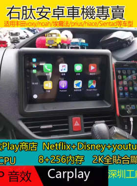 适用香港丰田Noah Voxy Sienta Prius Hiace日产安卓大屏导航车机