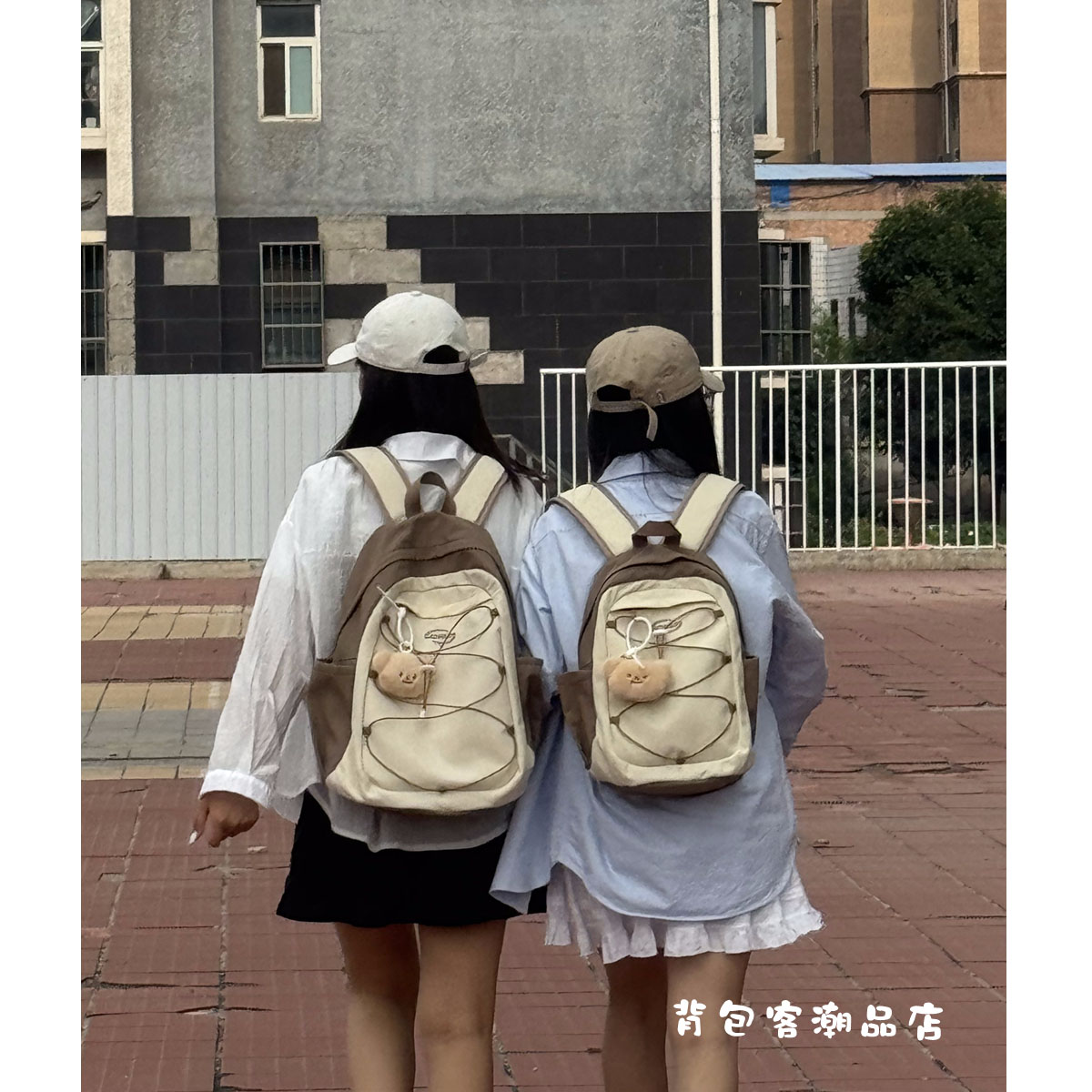小众设计感ins森系旅行双肩包
