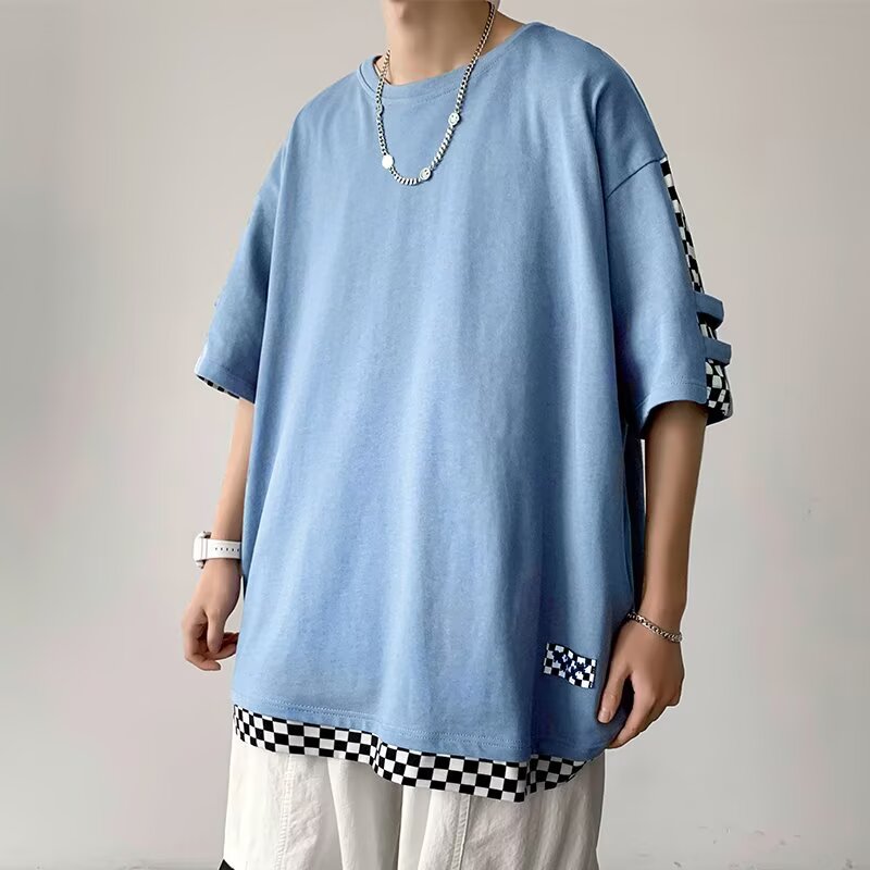 休闲私服两件宽松短袖T恤男