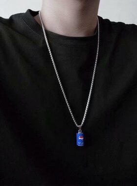 男ins潮网红嘻哈吊可爱项链