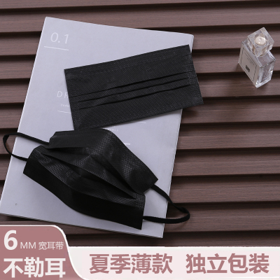 口罩夏季薄款透气二层超薄不勒耳