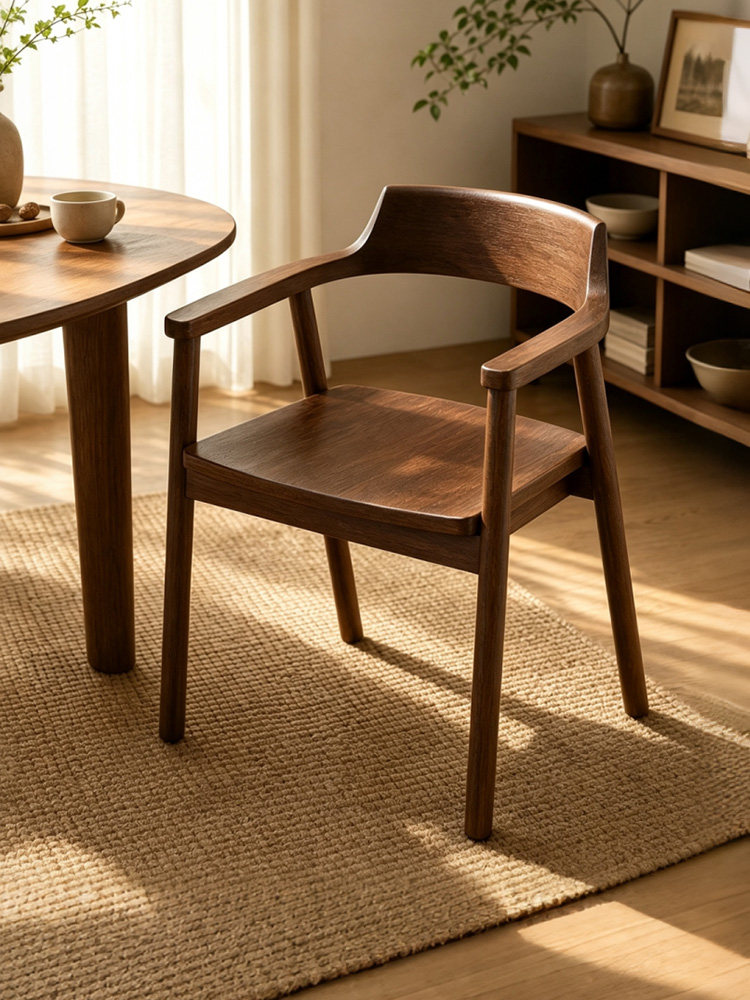 Solid wood dining chair for home dining table chairs, Hiroshima chairs, used backrest chairs, dining armchairs, leisure negotiation chairs