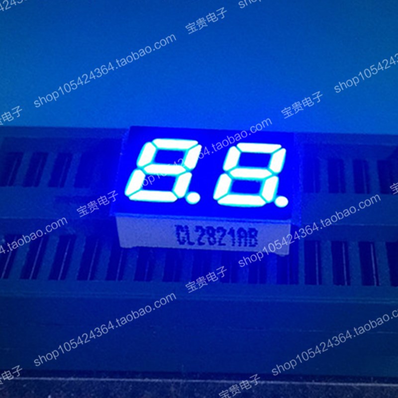 数码管二位 0.28英寸 2821/2281红蓝色 共阴共阳 尺寸15*10*6.1mm