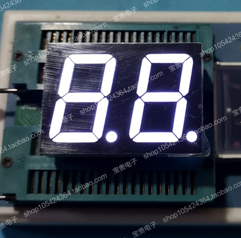 数码管二位 1英寸 10022红色/白色超亮 共阴共阳 尺寸45*32*10.5