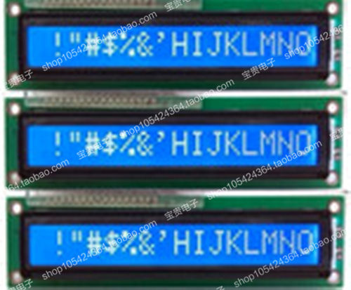 液晶屏LCD1601 液晶模块 尺寸122*33大屏 黄绿/ 蓝屏