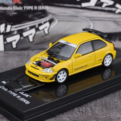 MH新品分享会首发 1:64 本田思域EK9 TYPE R JS Racing 合金车模