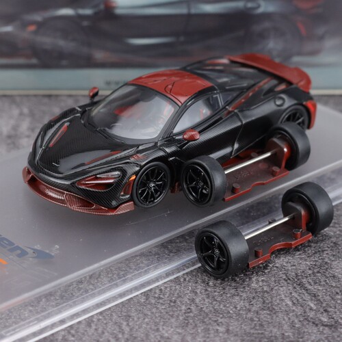 CM 1:64 迈凯伦Mclaren 765LT 全碳红 合金全开车模