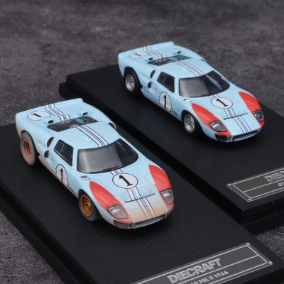 DIE CRAFT 1:64 福特GT40勒芒 MarkII Gulf蓝 海湾石油 合金车模