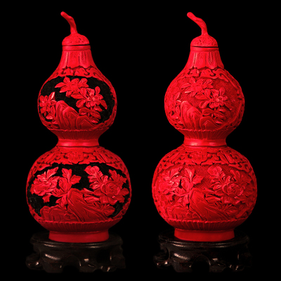 扬州漆器葫芦瓶摆件送老外礼物品