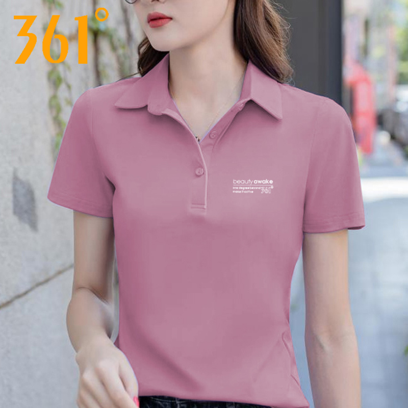 361女装冰丝短袖T恤夏季2025新款女士polo衫薄款官方旗舰店运动服