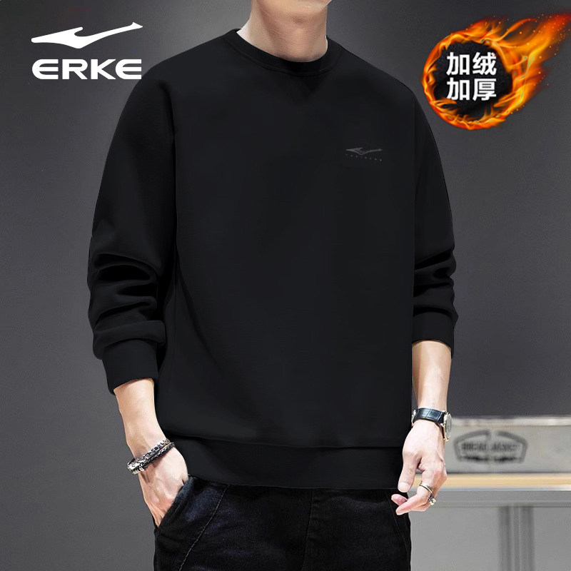 鸿星尔克加绒卫衣男装长袖T恤圆领秋冬男士官方旗舰店运动服上衣,运动服/休闲服装,运动卫衣/套头衫,淘宝优惠券,粉丝福利购,淘宝优惠卷
