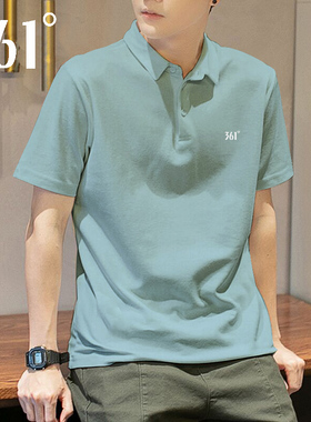 361男装冰丝短袖t恤男款绿色夏季男士2026新款速干官方旗舰店衣服