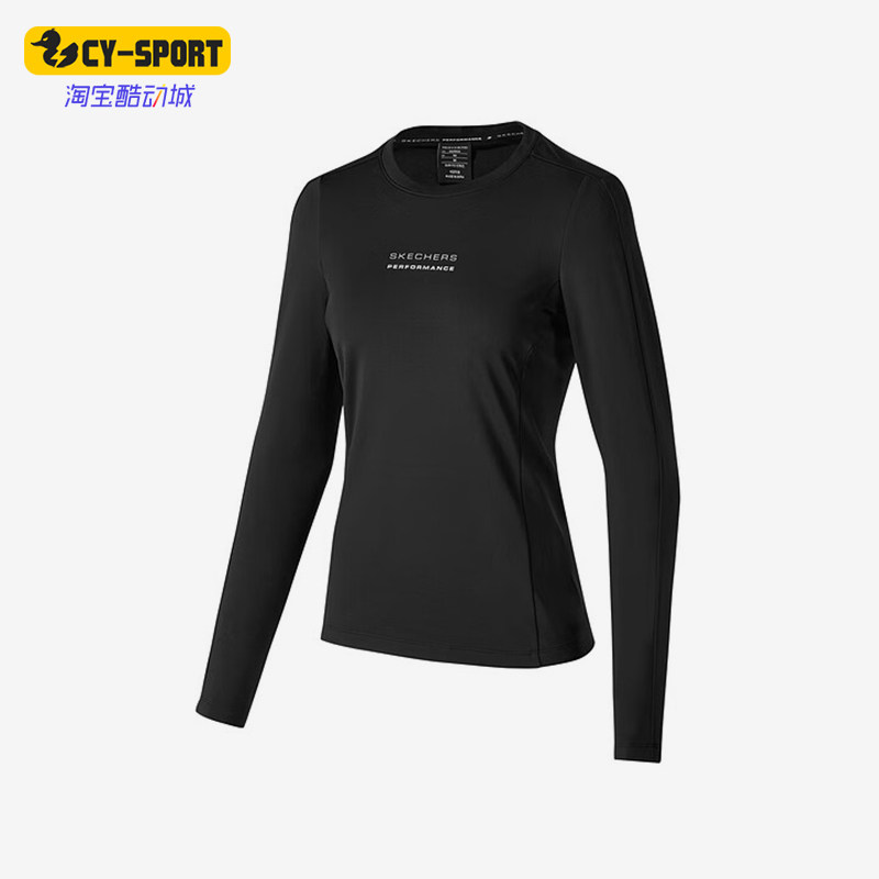 Skechers/斯凯奇正品新款女士修身保暖舒适运动健身针织长袖T恤,运动服/休闲服装,运动T恤,淘宝优惠券,粉丝福利购,淘宝优惠卷