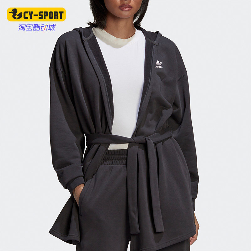 Adidas/阿迪达斯正品三叶草女子休闲时尚开衫外套连衣裙 HU1636,运动服/休闲服装,运动茄克/外套,淘宝优惠券,粉丝福利购,淘宝优惠卷