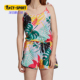 阿迪达斯正品 花卉图案连体衣 女款 时尚 FH7989 JUMPSUIT Adidas