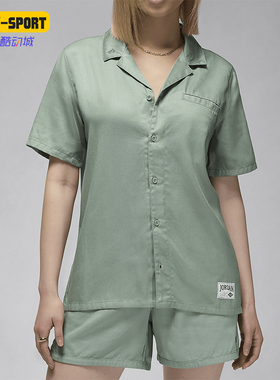 Nike/耐克正品Jordan夏季新款女士梭织衬衫短袖FN5764-304