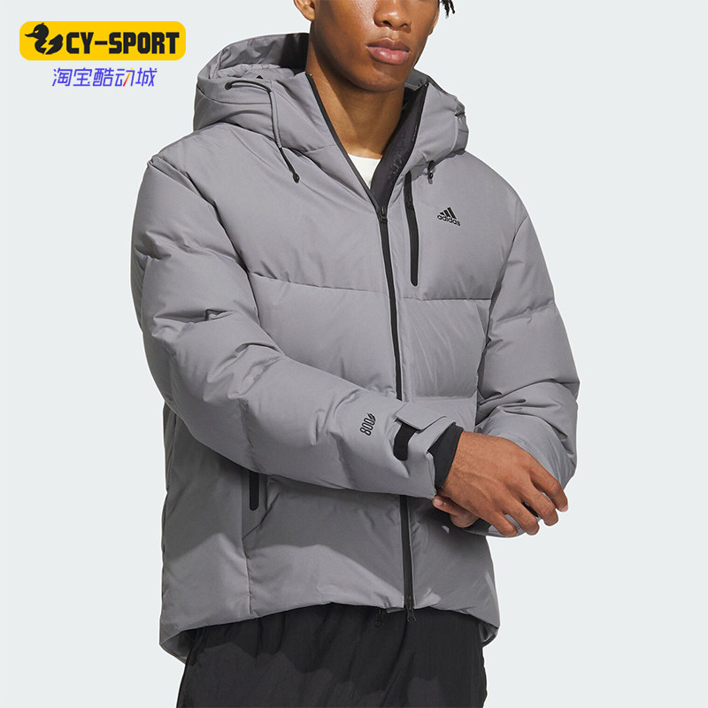 Adidas/阿迪达斯正品冬季情侣款保暖连帽羽绒服IW0784