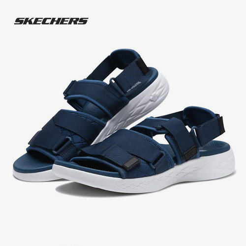 Skechers/斯凯奇正品【GO 系列】男子魔术贴网布凉鞋 简约沙滩鞋