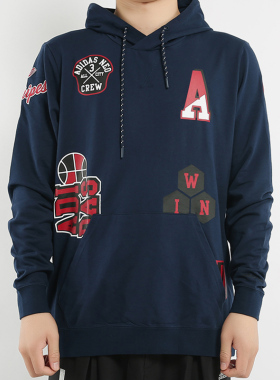 Adidas/阿迪达斯正品NEO卫衣男子秋新款连帽休闲套头衫EI4749