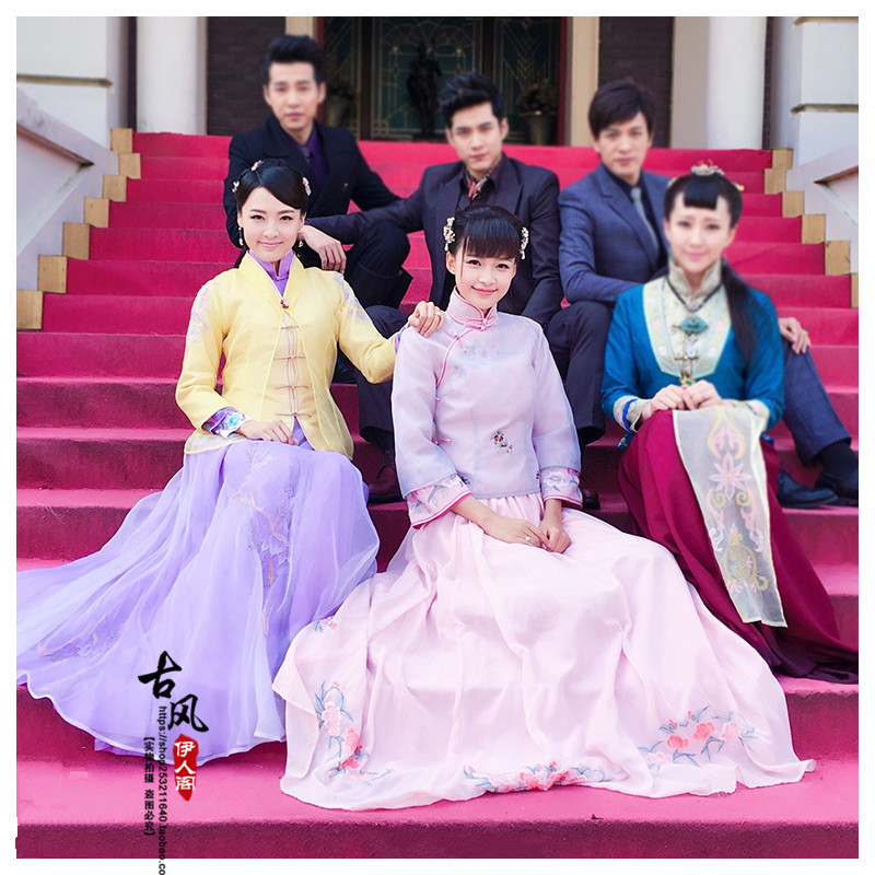 人生若如初相见孙怡秦桑同款民国风学生装大家闺秀古装写真演出服