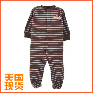卡特男童carters连体哈衣新生儿初生宝宝摇粒绒爬服婴儿特价清仓