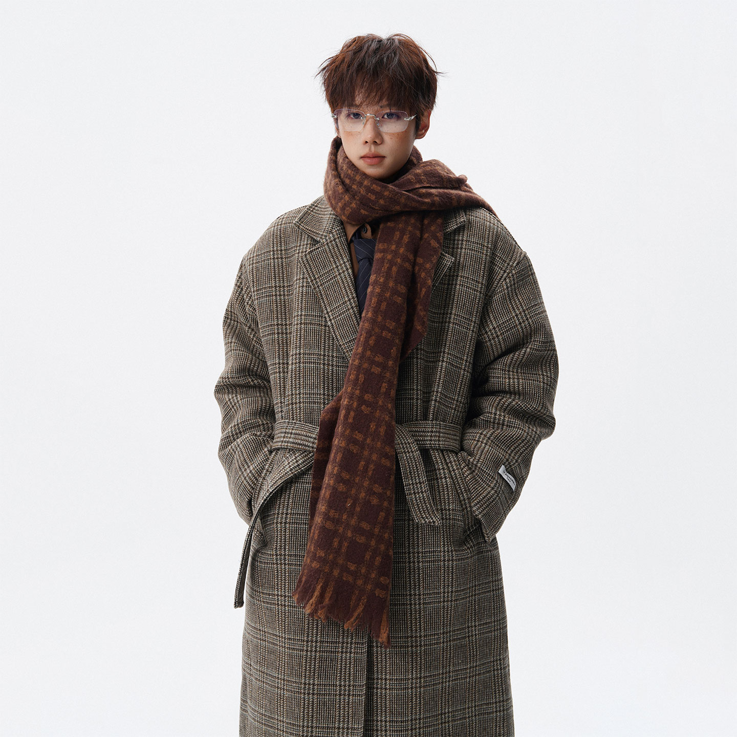 现货[502-2-N017-P148]毛呢大衣中长款夹棉外套男，男装毛呢大衣，星座502-2（原1014A）