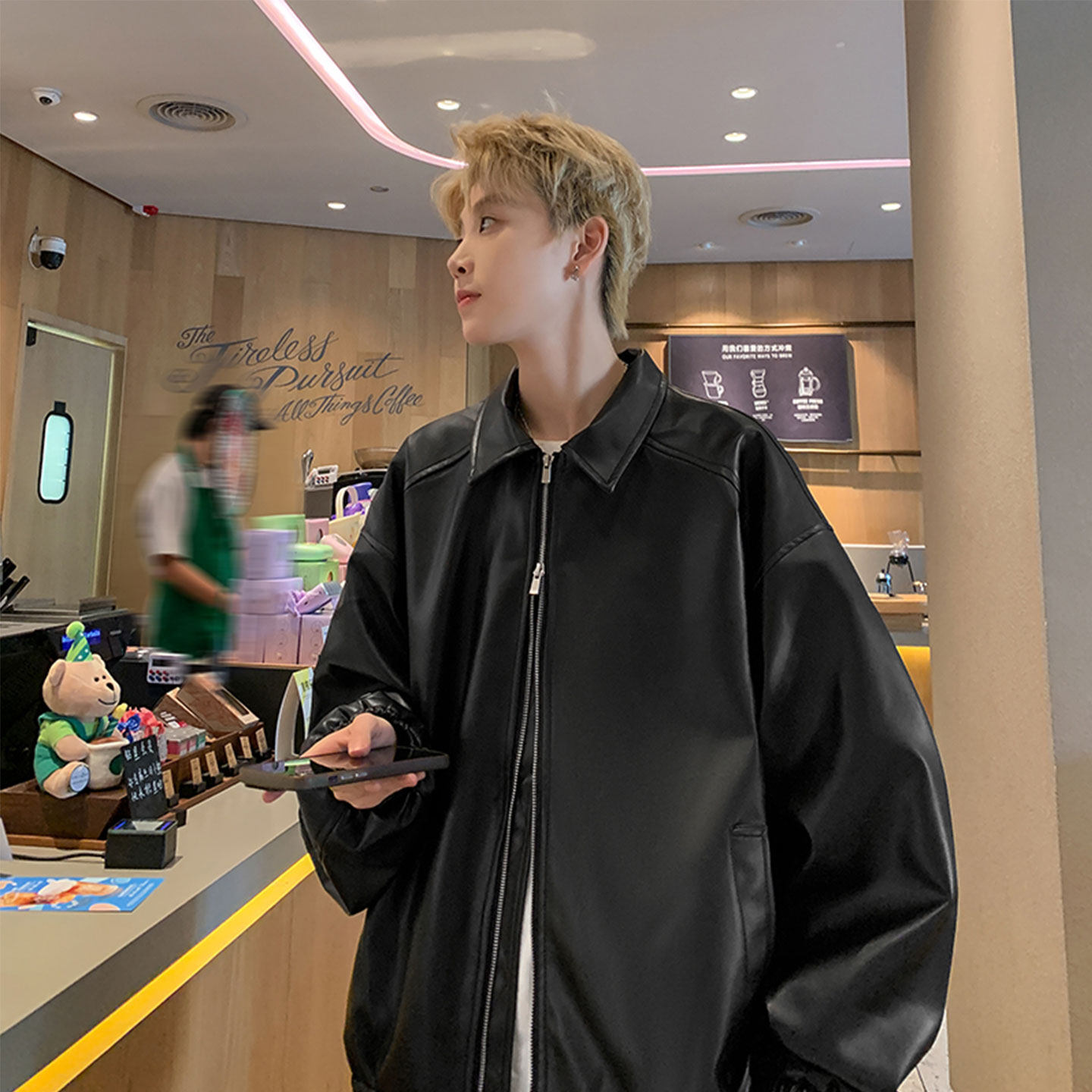 502-2-JK037-P108现货皮衣外套男秋季美式高街宽松休闲夹克控148，男装夹克，星座502-2（原1014A）