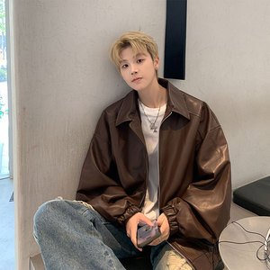 502-2-JK037-P108pu皮夹克情侣秋季ins炸街机车服控148,男装夹克,星座502-2（原1014A）