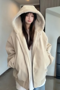 美式pu皮座山雕外套男冬季加绒加厚保暖短款棉服毛领连帽棉衣夹克图片