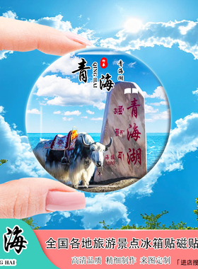 Y青海旅游风景冰箱贴磁贴茶卡盐湖青海湖海西州西宁日月山纪念品