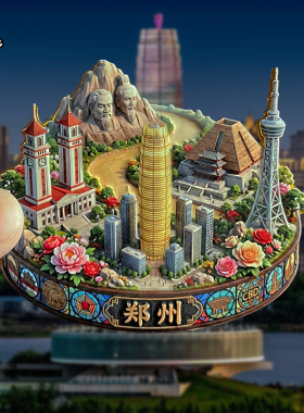 郑州金属冰箱贴磁吸城市嵩山少林寺文创旅游纪念品装饰品伴手礼