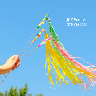 逗猫棒网红糖果珠流苏逗猫杆好看钻仙女棒铃铛猫玩具耐咬宠物用品