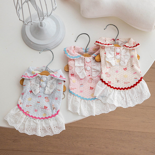 宠物娃娃领衣服马尔济斯约克夏专用裙子纯棉狗狗衣服POLO衫 早秋款