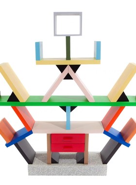 【官方授权】意大利Memphis置物架装饰架Carlton书架迷你艺术摆件