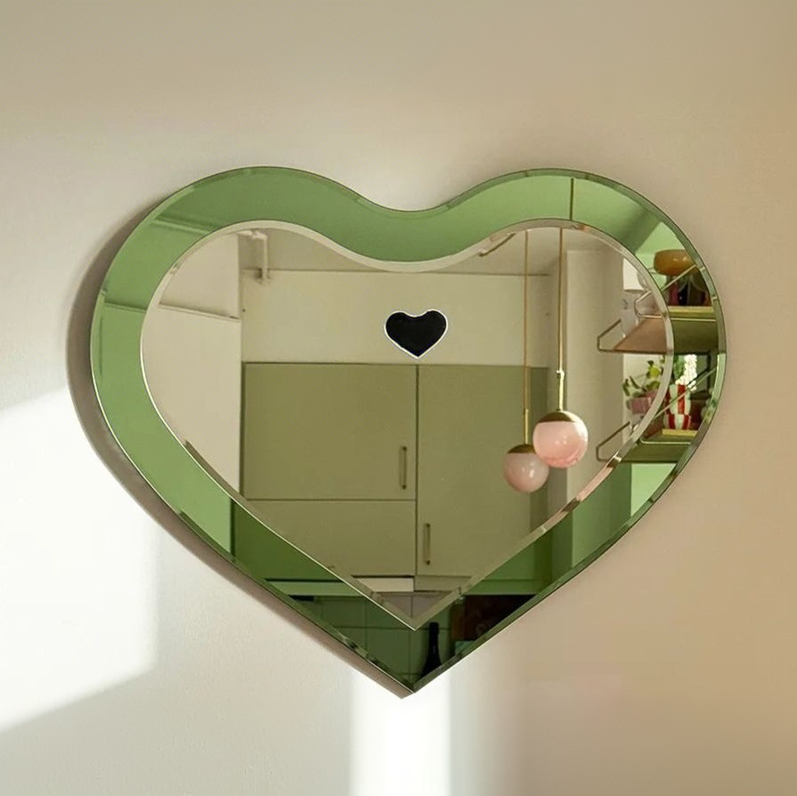 【官方授权】丹麦Reflections Heart mirror爱心墙面装饰镜轻奢镜