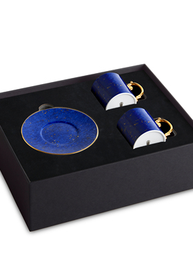 【官方授权】法国L'OBJET蜡烛Lapis系列蓝茶壶托盘餐盘茶杯咖啡杯