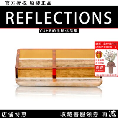 【官方授权】丹麦Reflections Treasures Tray切割水晶玻璃装饰盘