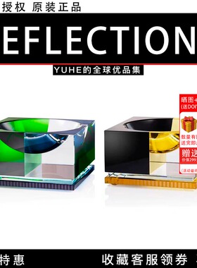 【官方授权】丹麦reflections哥本哈根创意欧式奢彩色水晶装饰碗